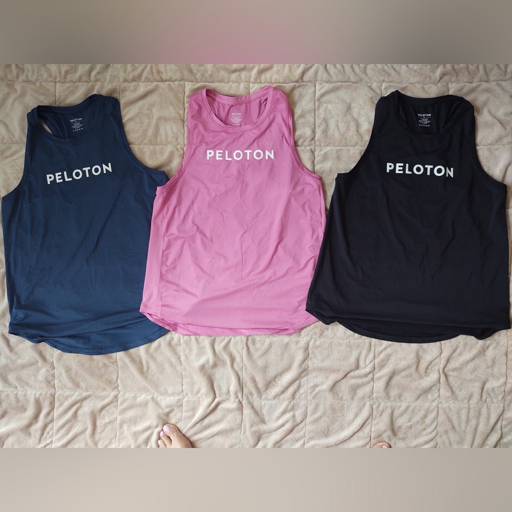 Peloton Sleeveless Tops - Navy, Pink, Black